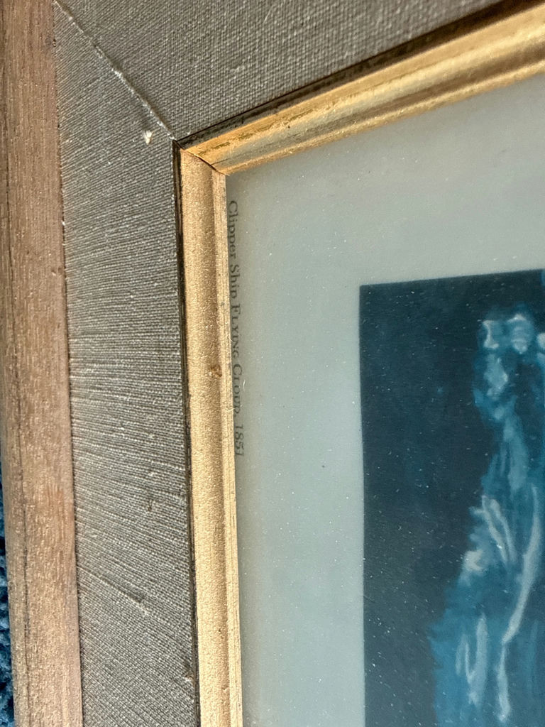Framed sailing ship print - image 4 of 4