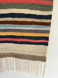 Striped woven rug with fringe - thumbnail 2 of 2