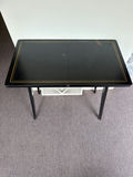 Two-leaf black lacquered folding table with gold trim - thumbnail 1 of 3