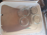 Large Black Enamel Pots with Glass Canning Jars  - thumbnail 9 of 10
