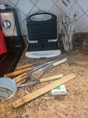 Waffle Maker and Cooking Utensils - Image 1 of 1