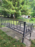 Metal Frame Couch  x2 with Glass Top Table  - thumbnail 1 of 14