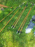 Set of Wooden Cross-Country Skis, Poles, and Snowshoes - thumbnail 2 of 4