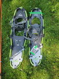 Set of Wooden Cross-Country Skis, Poles, and Snowshoes - thumbnail 1 of 4