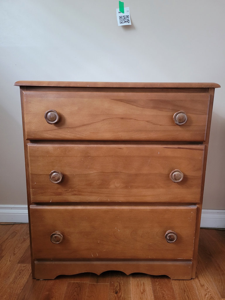 Wooden Three-Drawer Chest - image 6 of 8