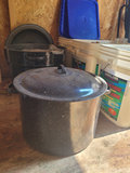 Large Black Enamel Pots with Glass Canning Jars  - thumbnail 2 of 10