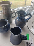 Assorted Glass Bowls, Plates, and Blue Ceramic Pitchers - thumbnail 2 of 2