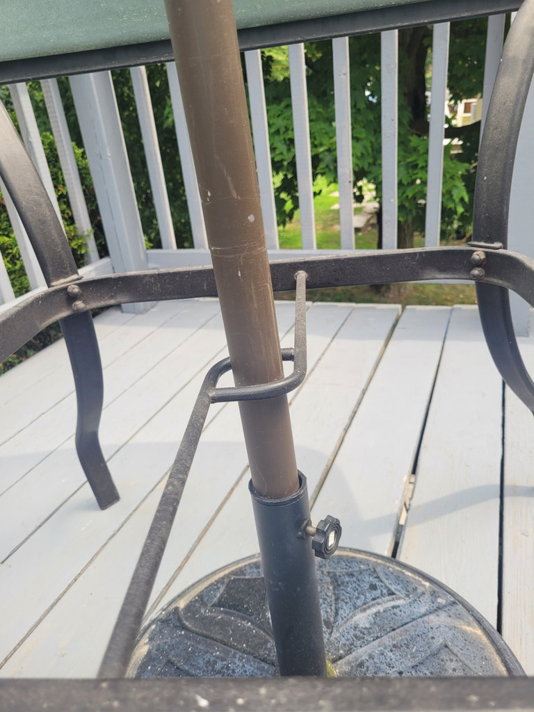Outdoor Patio Table Set with Umbrella and Two Chairs - image 13 of 15
