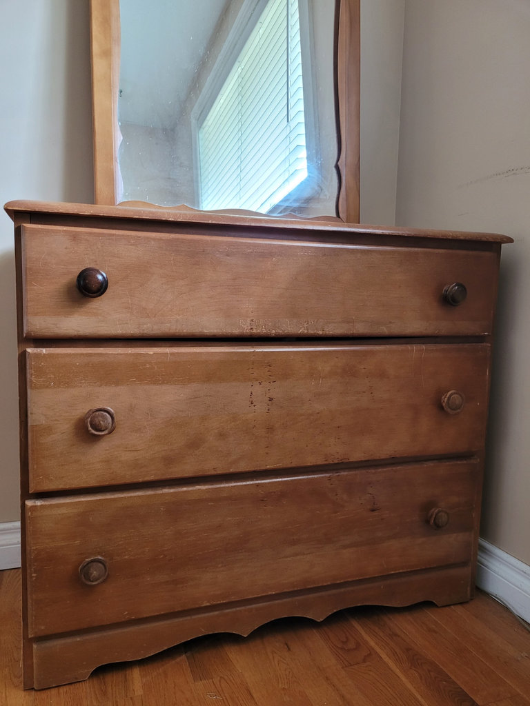 Wooden Dresser with Mirror - image 4 of 9