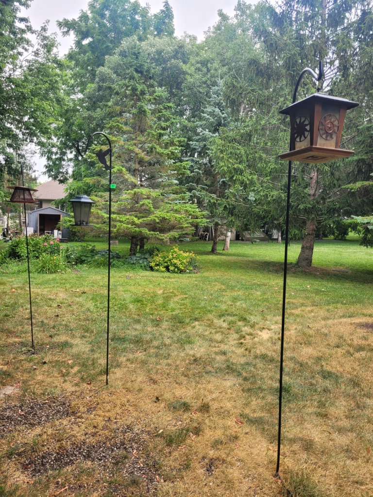 Outdoor Metal Bird Feeders with Stands x3  - image 1 of 9