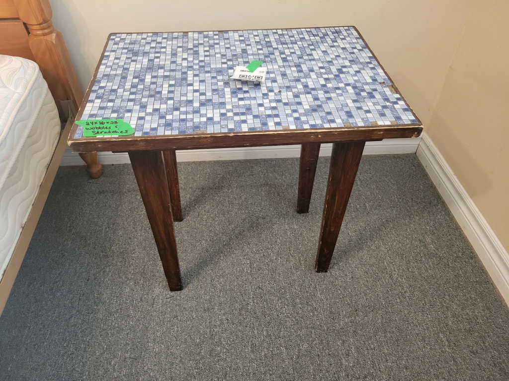 Wooden Table with Mosaic Tile Top - image 1 of 2