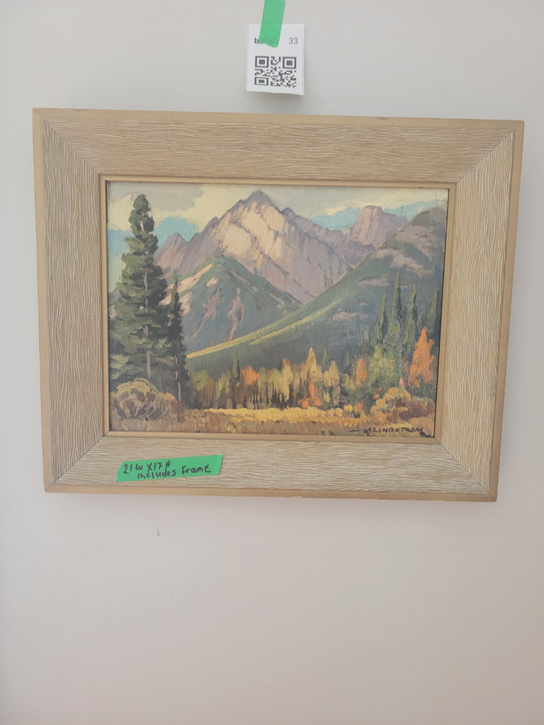 Framed Landscape Painting - image 1 of 1