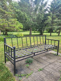 Metal Frame Couch  x2 with Glass Top Table  - thumbnail 2 of 14