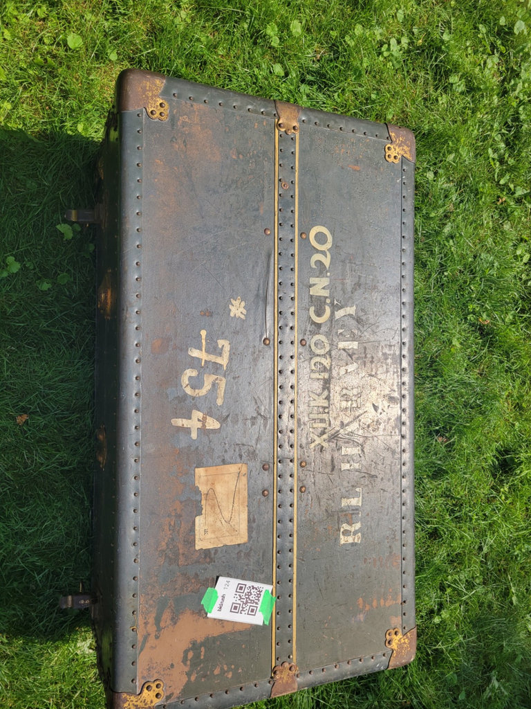 Vintage Metal Military Trunk - image 1 of 3