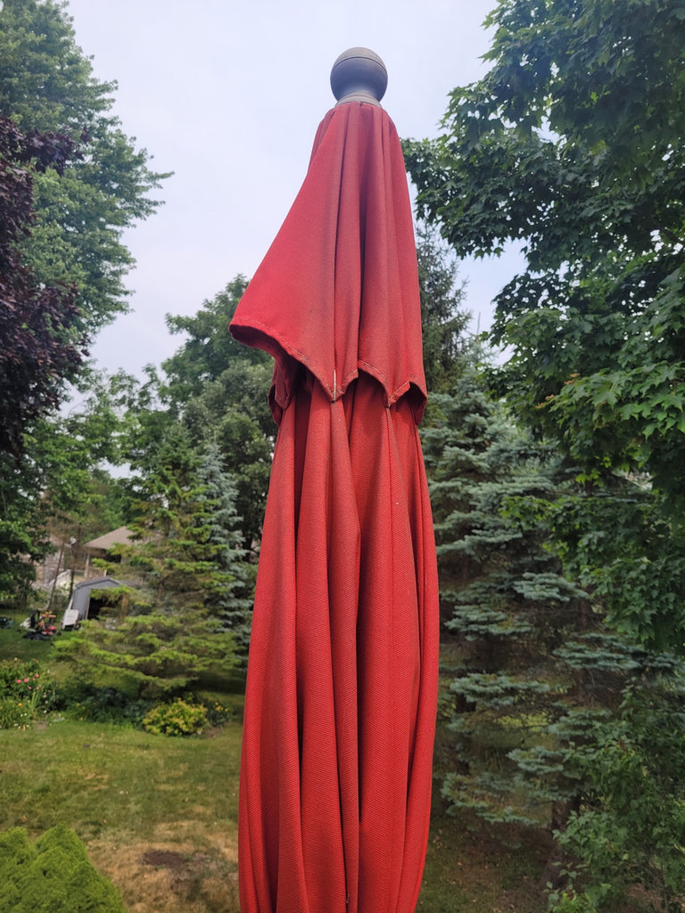 Outdoor Patio Table Set with Umbrella and Two Chairs - image 14 of 15