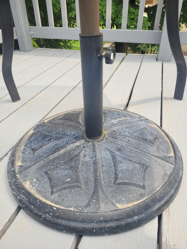 Outdoor Patio Table Set with Umbrella and Two Chairs - image 9 of 15