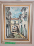 Framed Oil Painting of Street Scene - thumbnail 1 of 1