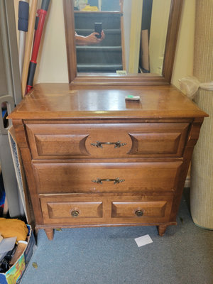 Wooden Dresser with Mirror - Image 1 of 2