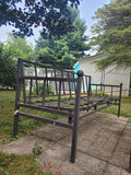 Metal Frame Couch  x2 with Glass Top Table  - thumbnail 10 of 14