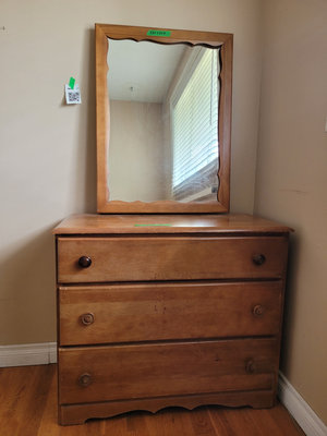 Wooden Dresser with Mirror - Image 1 of 9