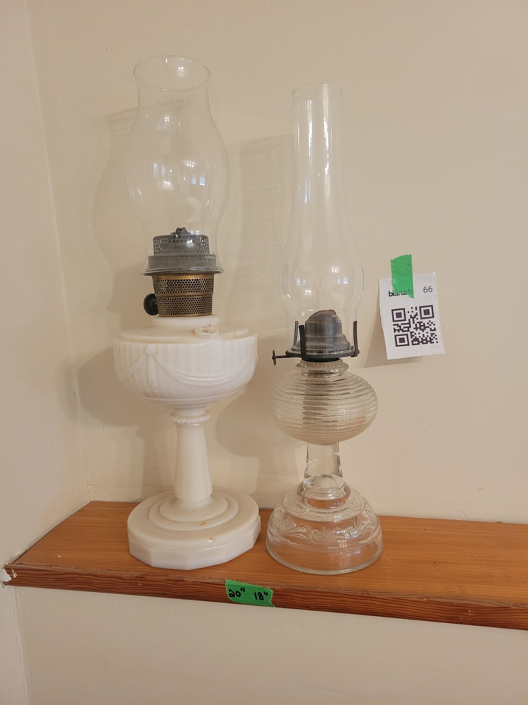 Two Decorative Oil Lamps - image 1 of 2