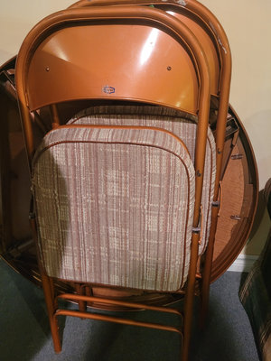 Round Folding Table and Four Chairs Set - Image 1 of 2