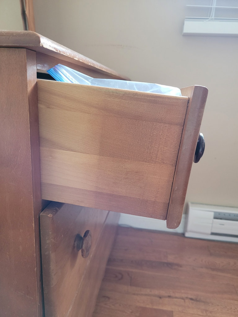 Wooden Dresser with Mirror - image 6 of 9