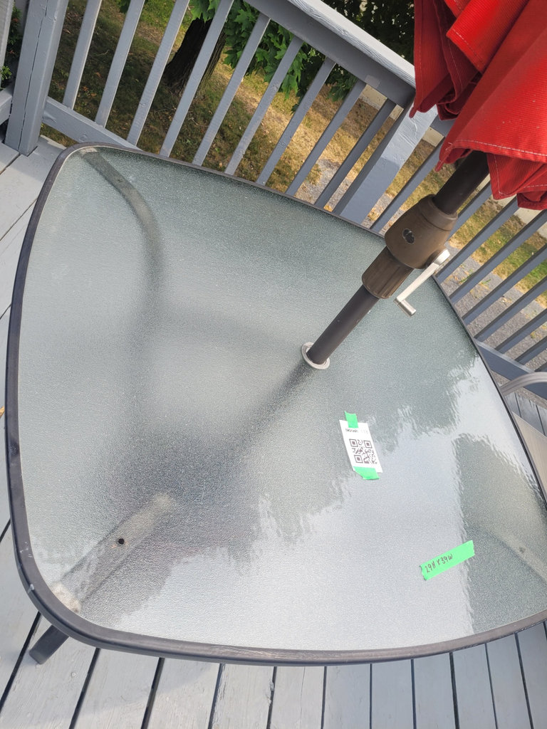 Outdoor Patio Table Set with Umbrella and Two Chairs - image 7 of 15
