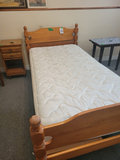 Twin size Wooden Bed Frame with Mattress - thumbnail 1 of 2