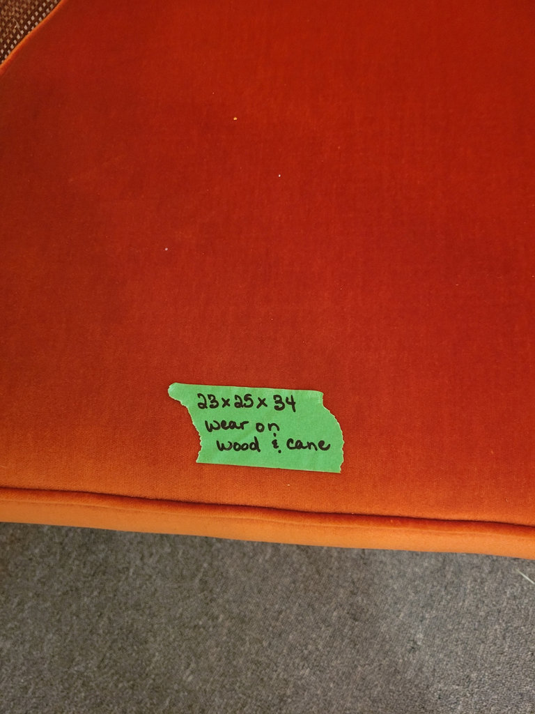 Upholstered Wooden and Cane Chair - image 2 of 2