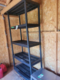 Black Plastic Five-Shelf Storage Unit - thumbnail 2 of 7