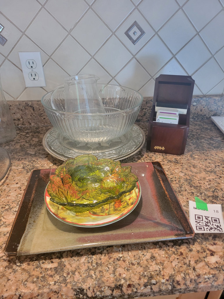 Glass and Ceramic Bowls and Plates with Card Box - image 1 of 1