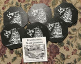 Set Of 6 Pennsylvania Genuine Slate Ship Coasters - thumbnail 2 of 2