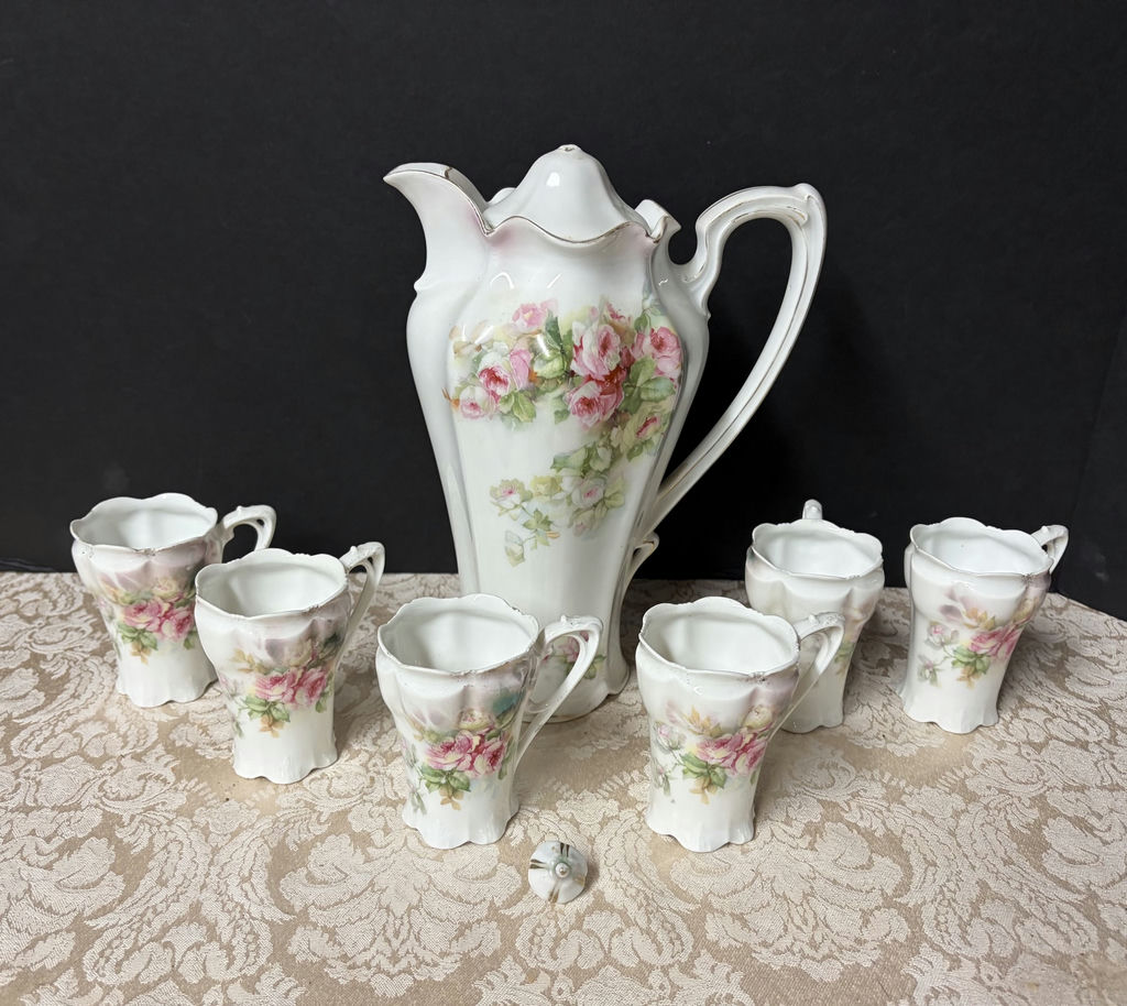 RS Prussia Vintage Chocolate Pot/Cups - image 1 of 3