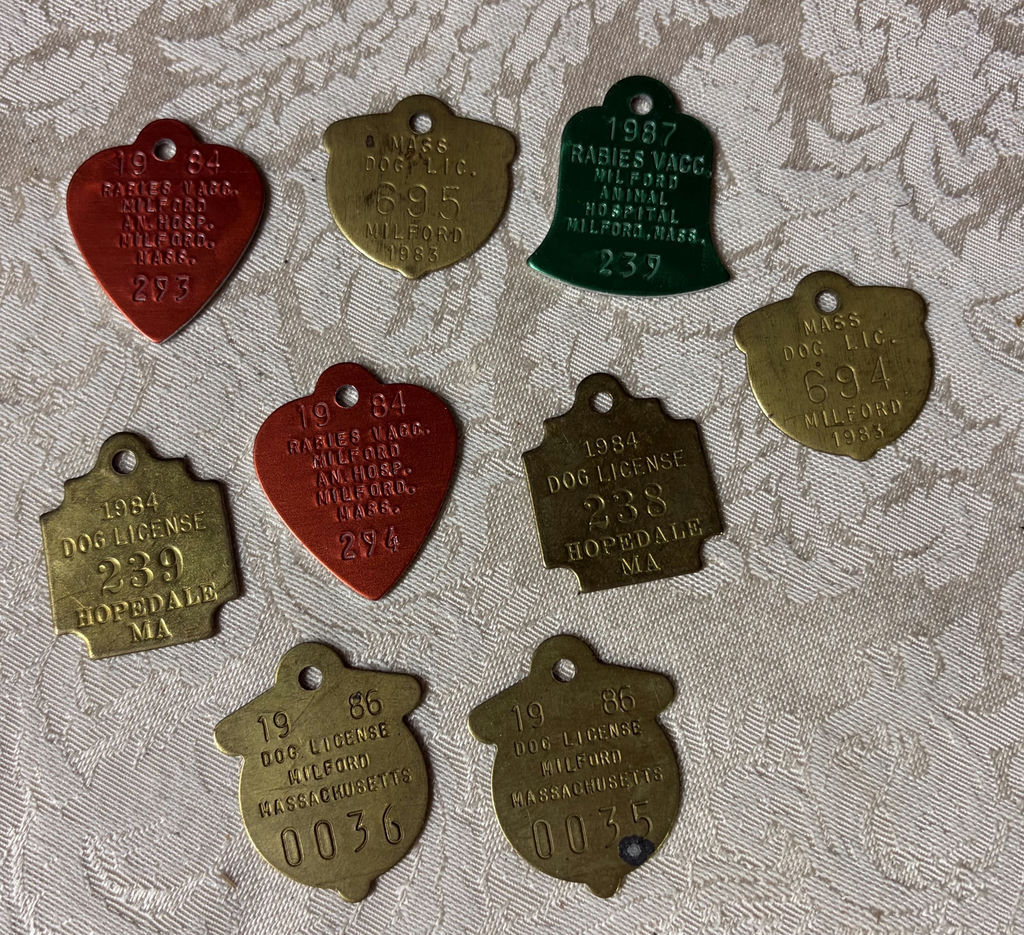 Vintage Dog Tags Milford/Hopedale - image 1 of 1