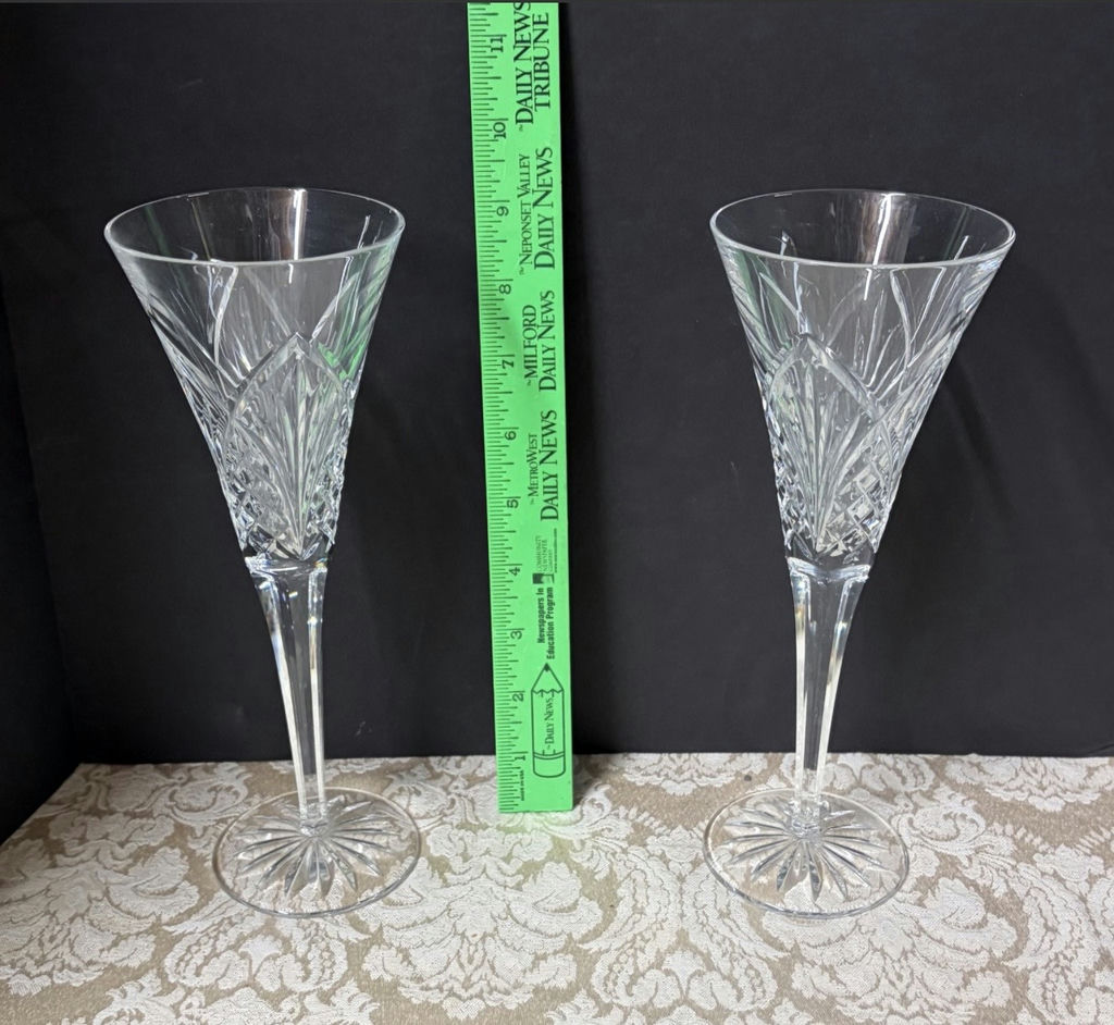 2 Waterford Crystal Champagne Flutes - image 1 of 2