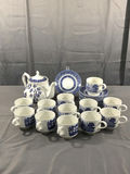 Churchill Blue Willow Tea Set - thumbnail 1 of 13
