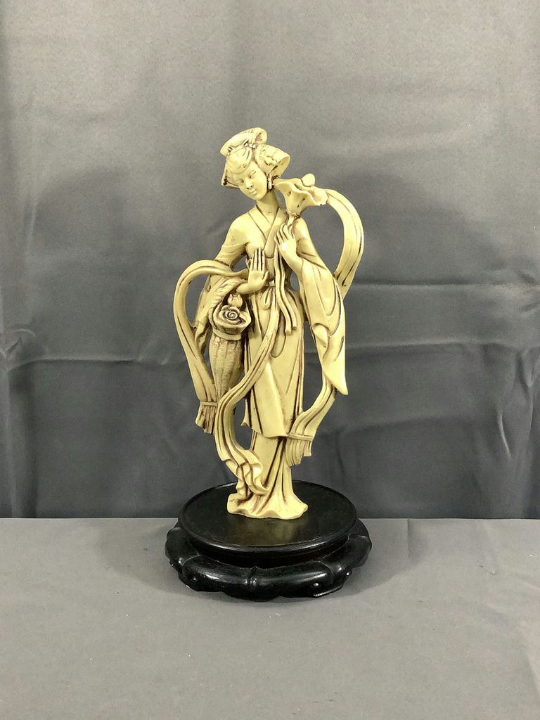 Hand Carved Resin Geisha Figurine - image 1 of 7