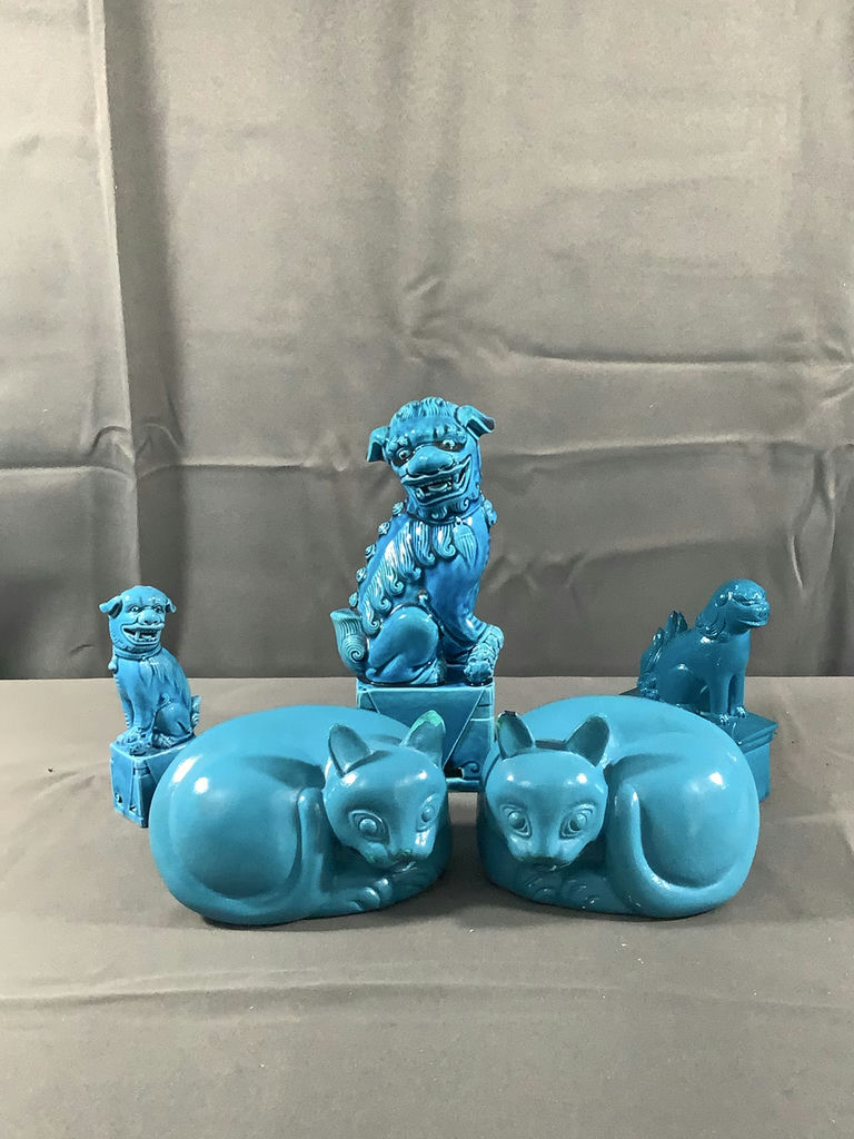 Cats And Foo In Blue - image 1 of 16