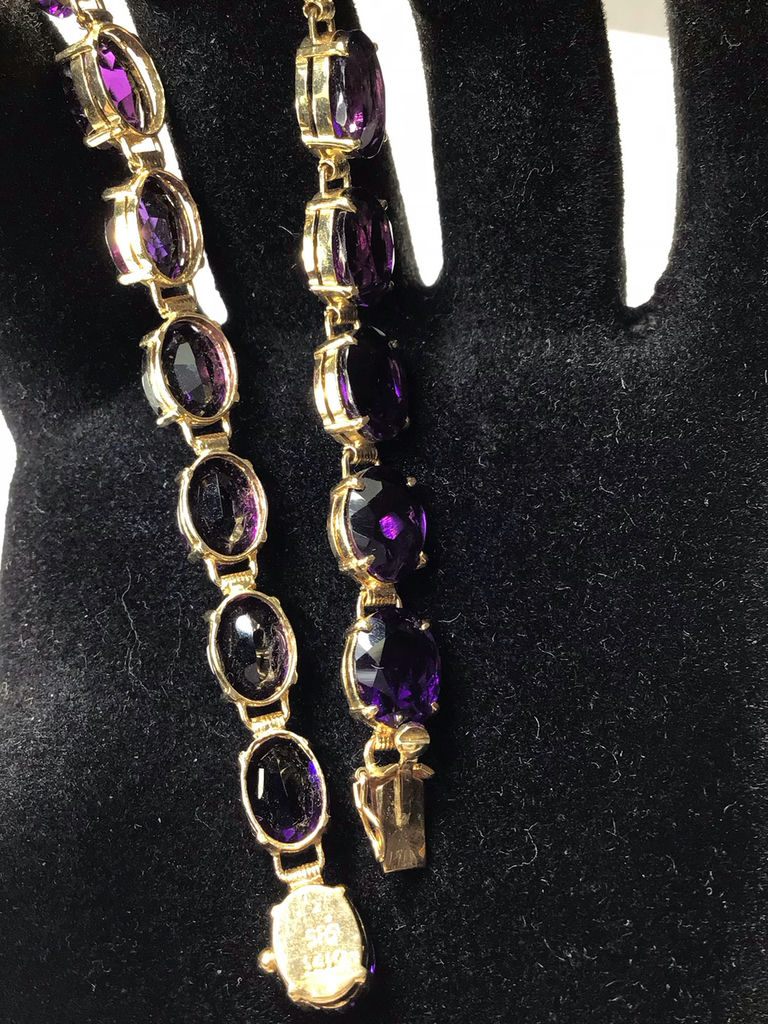 14K Gold & Amethyst Statement Jewelry - image 10 of 12