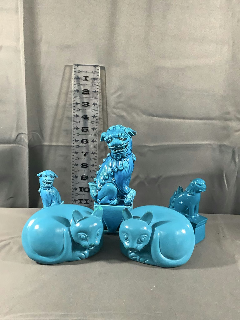 Cats And Foo In Blue - image 2 of 16