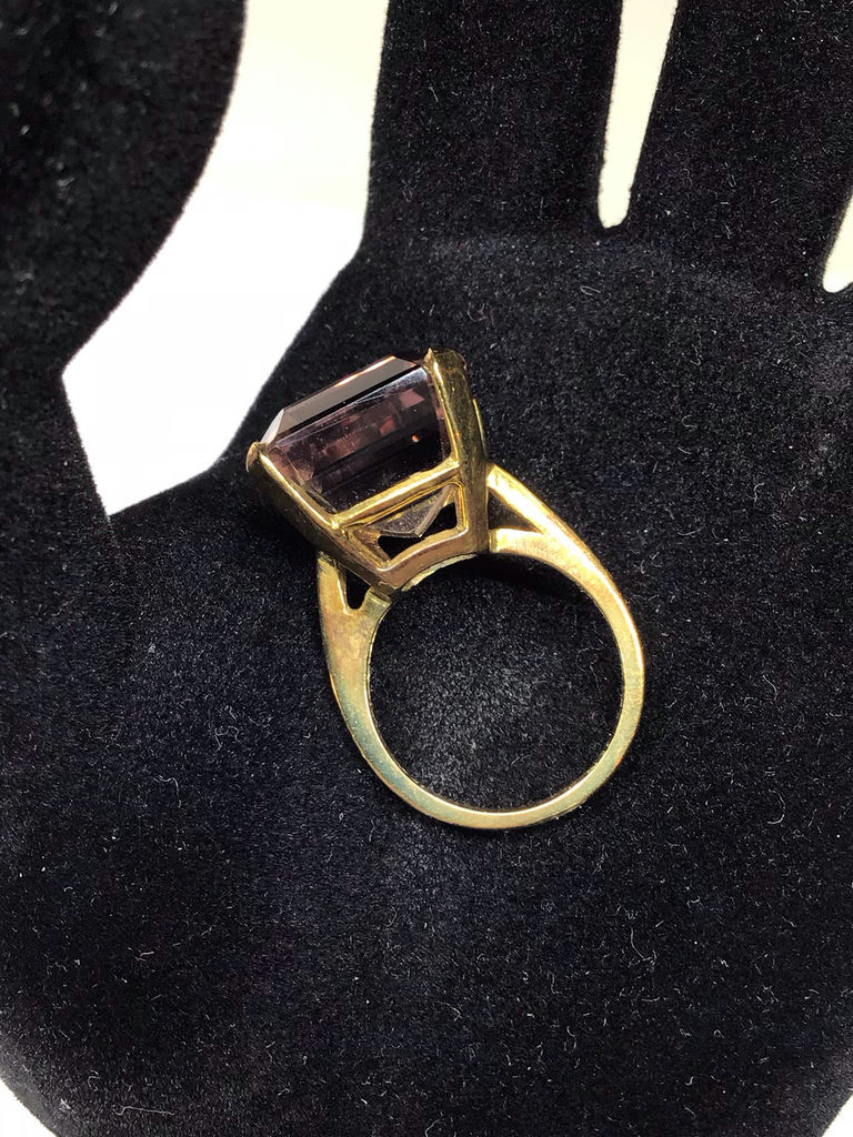 18K Florentine Gold Bracelet & Gemstone Cocktail Ring (27+ dwt) - image 10 of 13