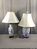 Blue & White Ceramic Lamps - thumbnail 1 of 12