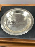 Franklin Mint 1974 / Wyeth "Riding to the Hunt" Sterling Collector Plate - thumbnail 10 of 11