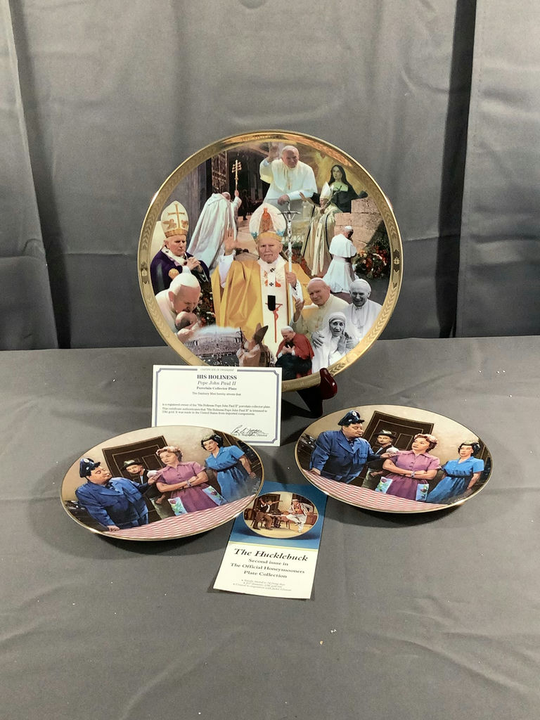 Honeymooners & The Pope Collectors Plates - image 1 of 5