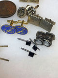 Men's Cufflinks, Tie Tacks, Brass Centennial Medallions - thumbnail 6 of 11