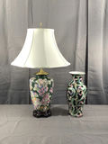 Green Ceramic Lamp And Vase - thumbnail 1 of 10