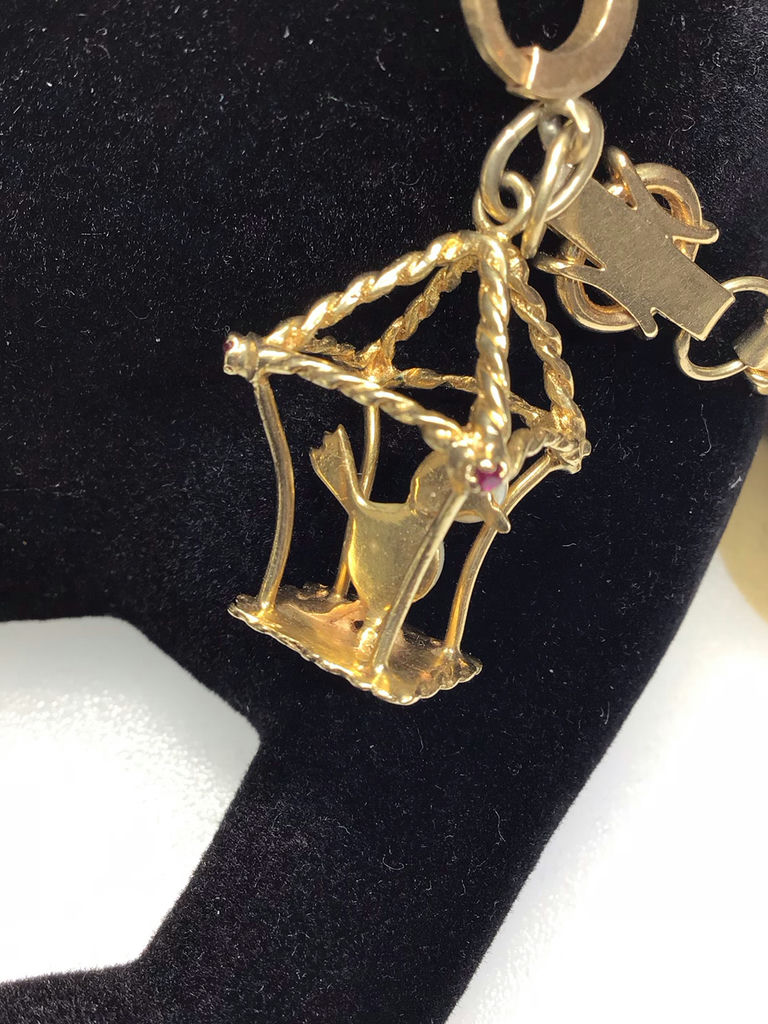 Vintage 14K Chunky Charm Bracelet (37+dwt) - image 11 of 15