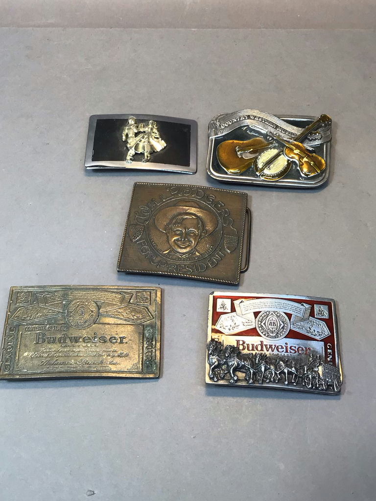 Country Music & Budweiser Belt Buckles - image 1 of 11