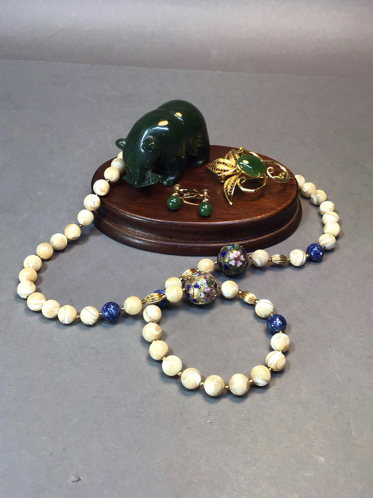Jade & Cloisonne Jewelry & Figurines - image 1 of 10